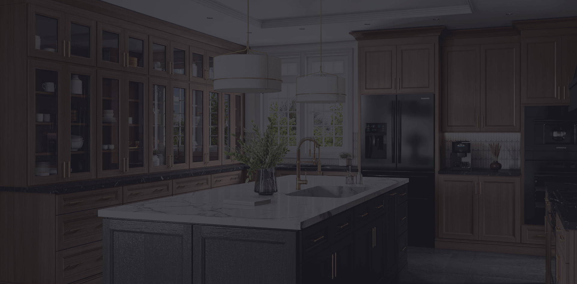 Luxury kitchen with premium wood cabinetry by Liberty Wholesale Cabinetry