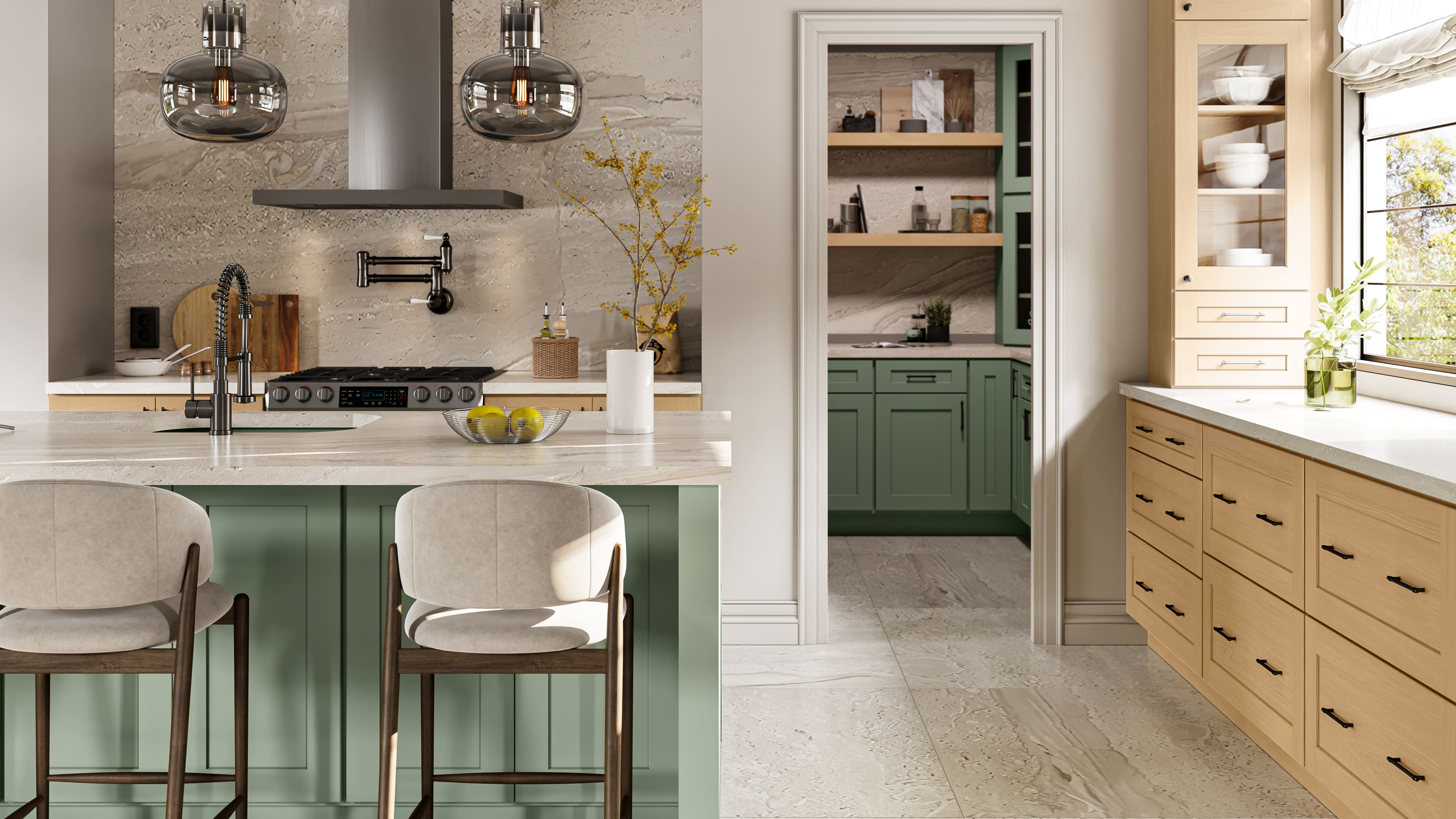 Hazel Shaker cabinet — honey brown wood tone