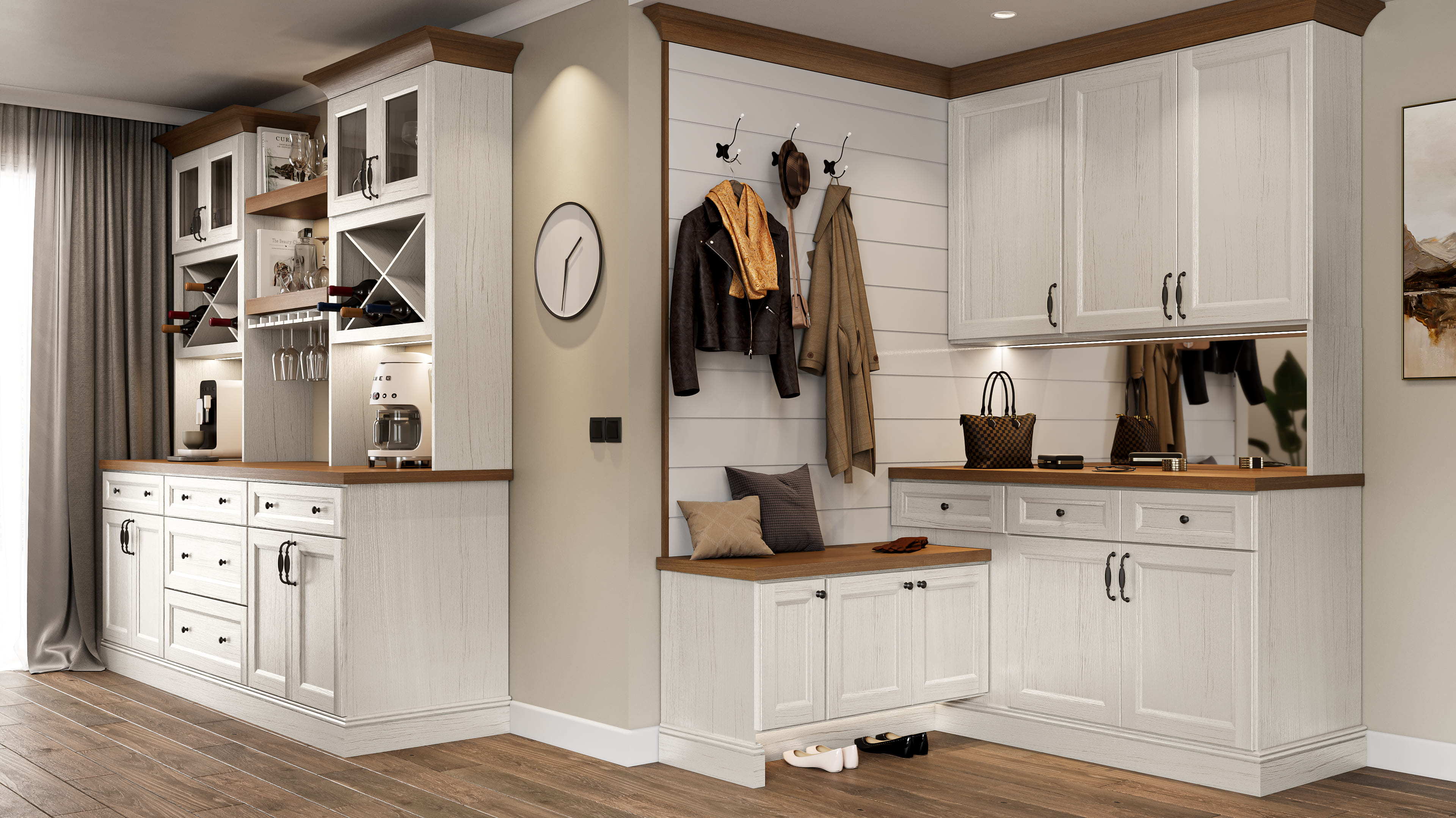 Ivory Oak cabinet — pale bleached oak finish